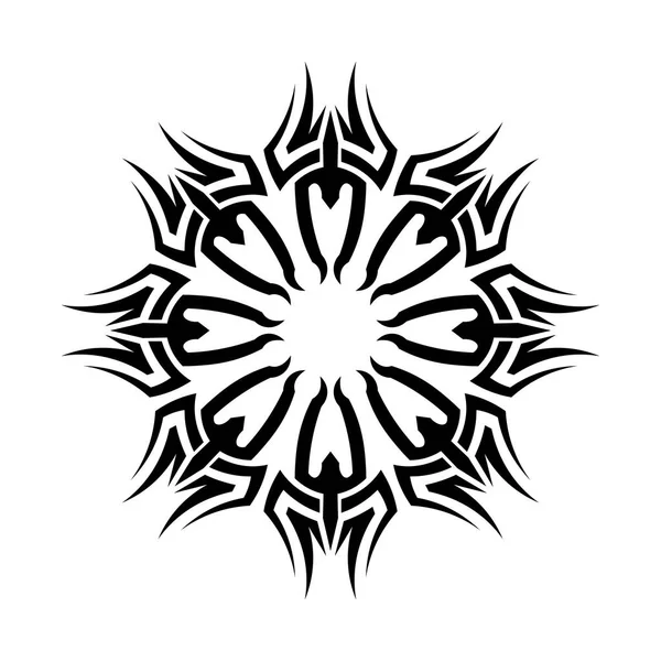 Zwart Tribal Vector Logo Ontwerp Icoon Teken Tribal — Stockvector