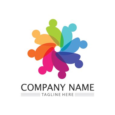 Topluluk, ağ ve sosyal simge tasarım şablonu