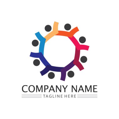 People Icon topluluk çalışma grubu Vector logo illüstrasyon tasarımı