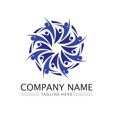 People Icon topluluk çalışma grubu Vector logo illüstrasyon tasarımı