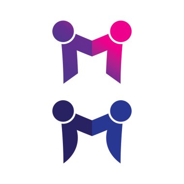 People Icon topluluk çalışma grubu Vector logo illüstrasyon tasarımı