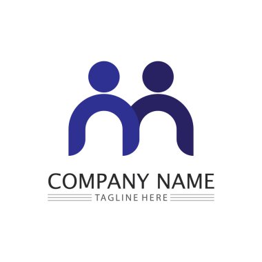 People Icon çalışma grubu Vektör logo illüstrasyon tasarımı