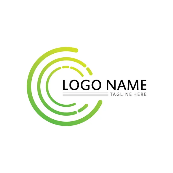 Cirkel Logo Symbool Vector Pictogram Template App — Stockvector