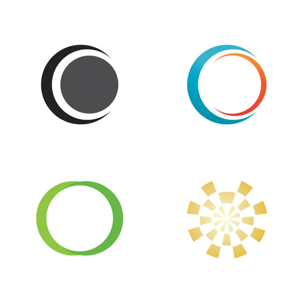 Kruhové Logo Aplikace Šablony Vektorové Ikony — Stockový vektor
