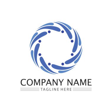 Çember logosu ve sembol vektör şablon uygulaması