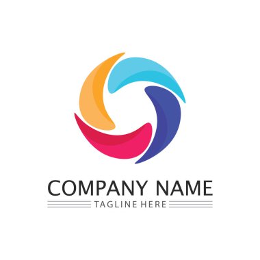 Çember logosu ve sembol vektör şablon uygulaması