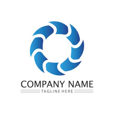 Çember logosu ve sembol vektör şablon uygulaması