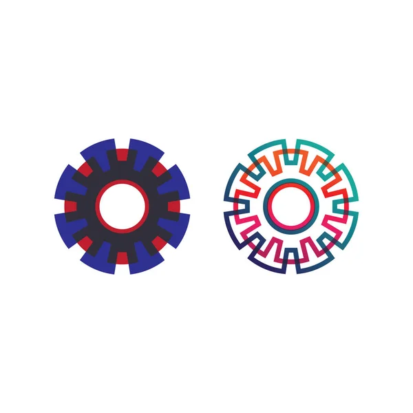 Círculo Logotipo Símbolo Ícone Vetor Aplicativo Modelo — Vetor de Stock