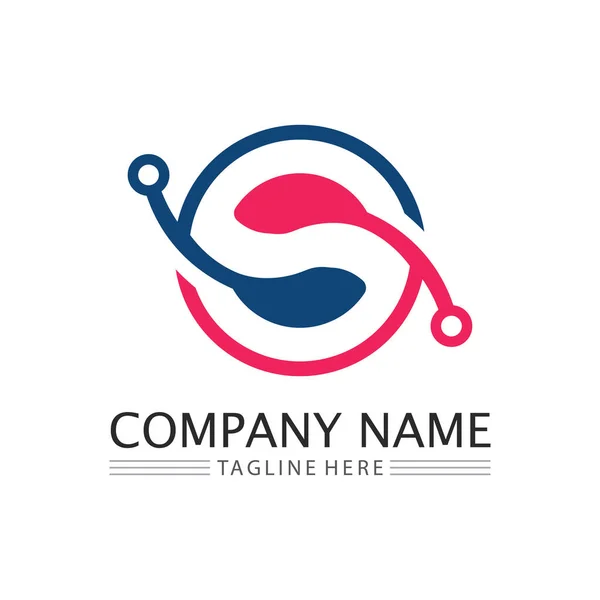 Entreprise Lettre Logo Design Vecteur — Image vectorielle