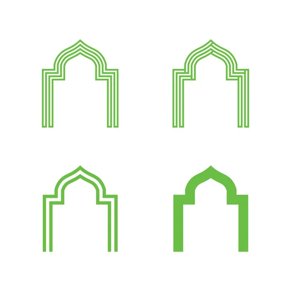 Ícone Islâmico Ramadhan Logotipo Design Vetor Sinal Gráfico — Vetor de Stock
