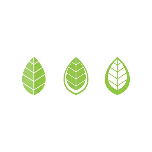 Logotipo Vetor Energia Eco Com Símbolo Folha Cor Verde Com — Vetor de Stock