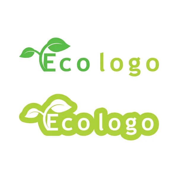 Logos Verde Árbol Hoja Ecología Naturaleza Elemento Vector — Archivo Imágenes Vectoriales
