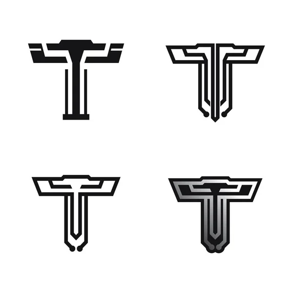 Letra Logo Imagem Fonte Design Gráfico Vetor — Vetor de Stock