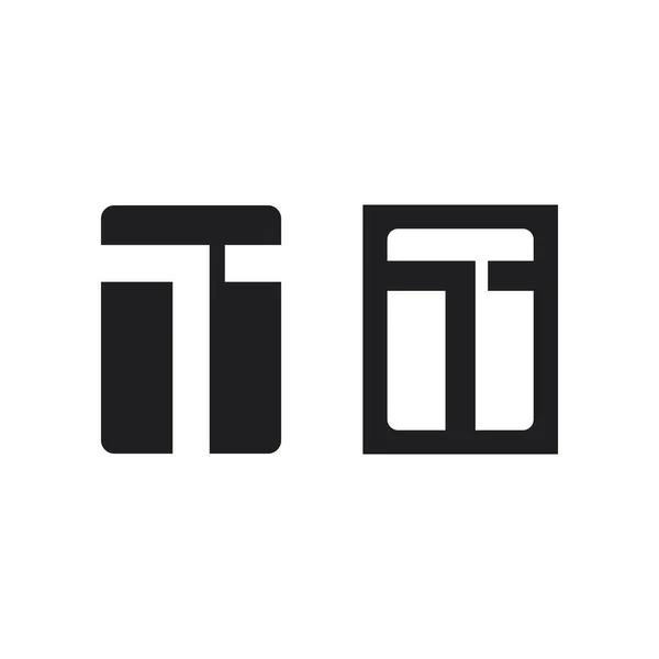 Litera Logo Obraz Czcionka Design Graficzny Wektor — Wektor stockowy