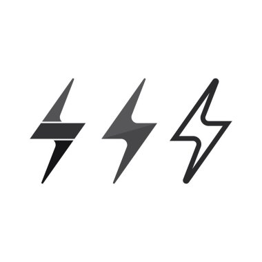 Flash Electric Logo Vector simge tasarım şablonu. Bolt Enerji Simgesi. Elektrik logosu flaş vektör cıvatası