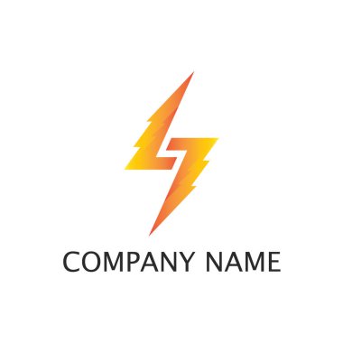 Flash Electric Logo Vector simge tasarım şablonu. Bolt Enerji Simgesi. Elektrik logosu flaş vektör cıvatası