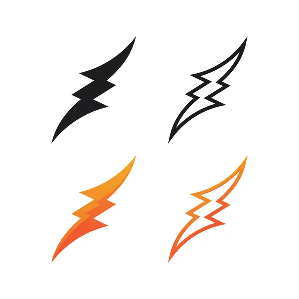Flash Electric Logo Vector Ikon Illusztráció Design Sablon Bolt Energy — Stock Vector