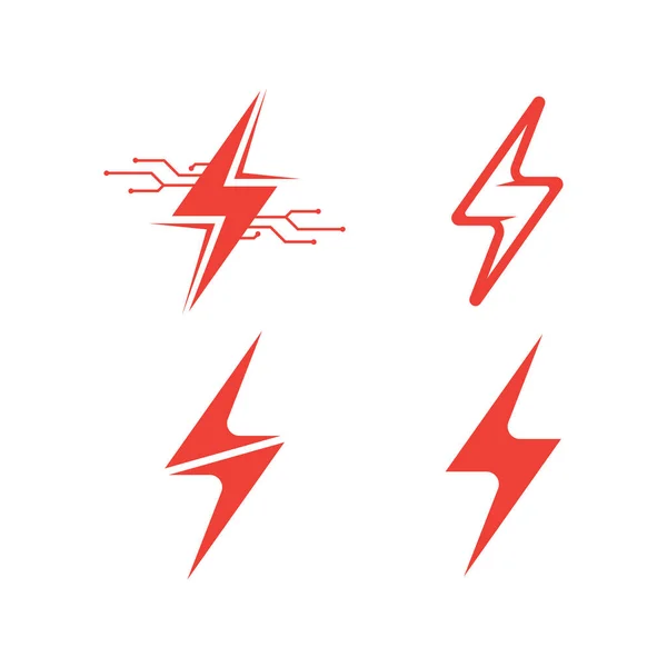 Flash Electric Logo Vector Ícone Ilustração Modelo Design Parafuso Energia — Vetor de Stock