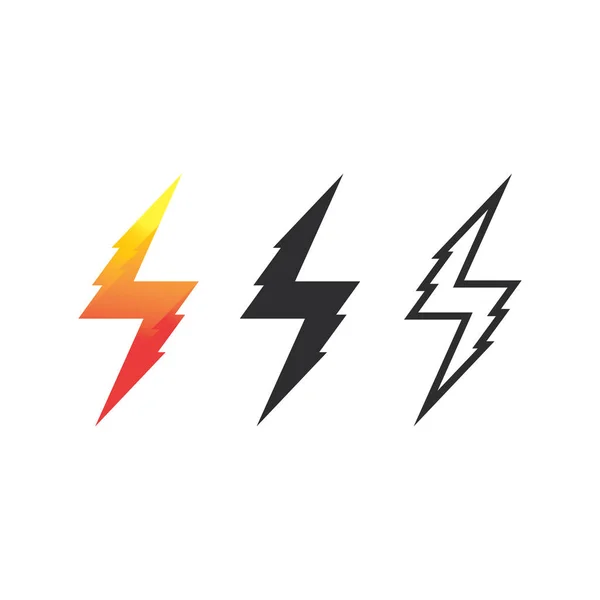 Flash Electric Logo Вектор Иконки Рисунок Шаблон Болт Energy Icon — стоковый вектор