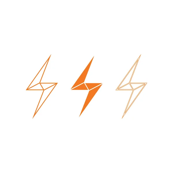 Flash Logo Elettrico Icona Vettoriale Illustrazione Modello Design Bullone Energy — Vettoriale Stock