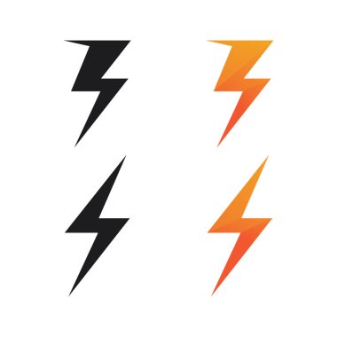 Flash Electric Logo Vector simge tasarım şablonu. Bolt Enerji Simgesi. Elektrik logosu flaş vektör cıvatası