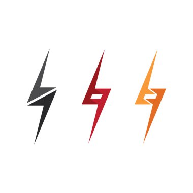 Flash Electric Logo Vector simge tasarım şablonu. Bolt Enerji Simgesi. Elektrik logosu flaş vektör cıvatası
