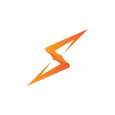 Flash Electric Logo Vector simge tasarım şablonu. Bolt Enerji Simgesi. Elektrik logosu flaş vektör cıvatası