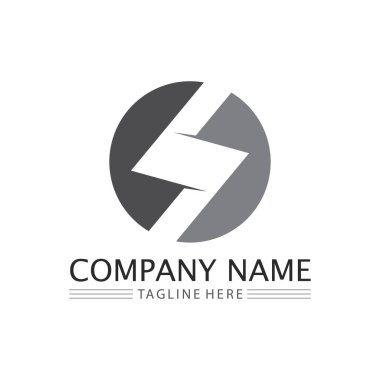 Flash Electric Logo Vector simge tasarım şablonu. Bolt Enerji Simgesi. Elektrik logosu flaş vektör cıvatası