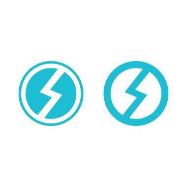Flash Electric Logo Vector simge tasarım şablonu. Bolt Enerji Simgesi. Elektrik logosu flaş vektör cıvatası