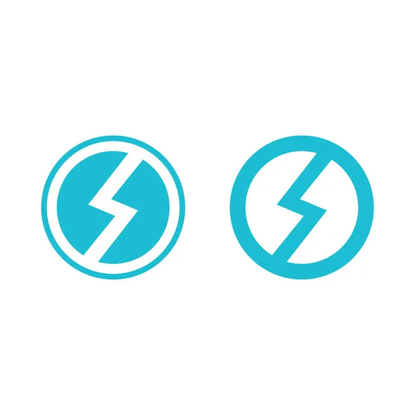 Flash Electric Logo Vector Ikon Illusztráció Design Sablon Bolt Energy — Stock Vector