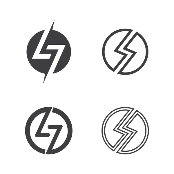 Flash Electric Logo Vector 아이콘 디자인 템플릿 에너지 Icon Electric — 스톡 벡터