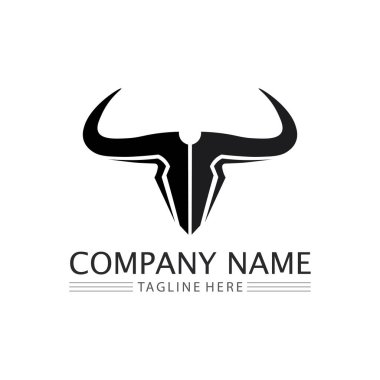 Boğa ve inek boynuzu logosu ve sembol simge simgeleri uygulaması