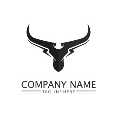Boğa ve inek boynuzu logosu ve sembol simge simgeleri uygulaması