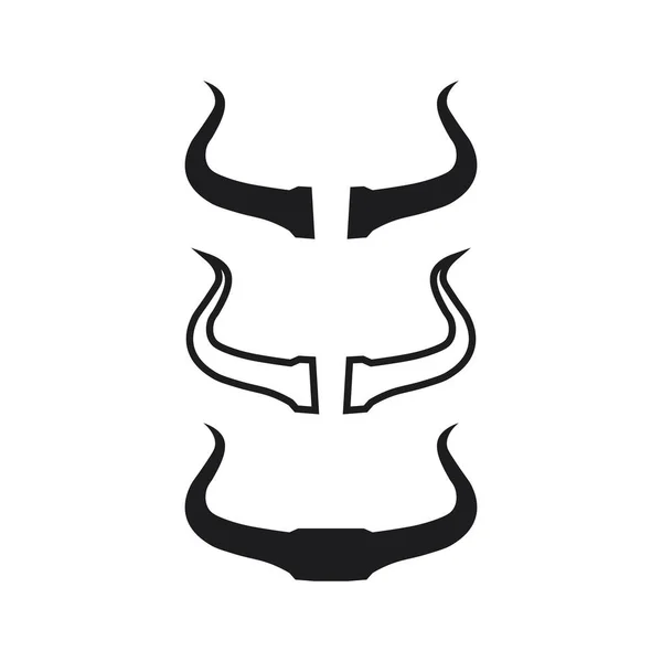 Логотип Быка Коровьего Рога Иконки Символов Приложения — стоковый вектор