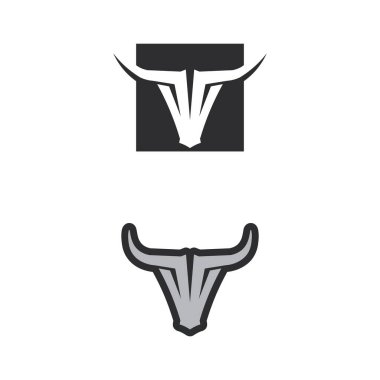 Boğa ve bufalo boynuzu logosu ve sembol simgeleri uygulaması