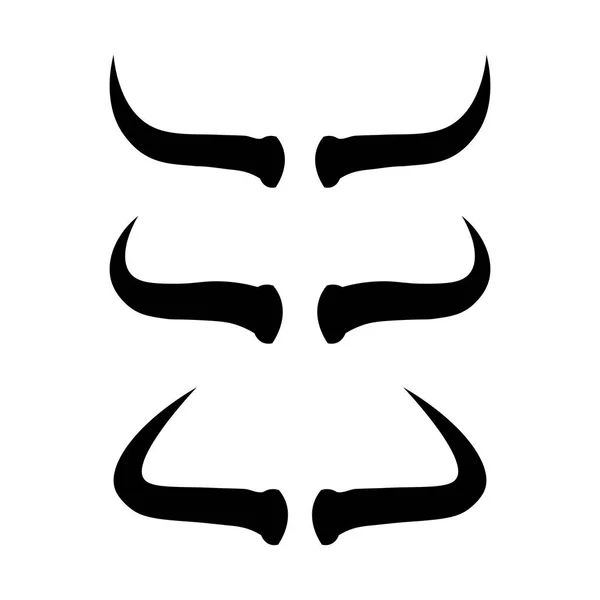 Bull Κέρατο Αγελάδα Και Βουβάλι Λογότυπο Και Εικονίδια Πρότυπο Σύμβολο — Διανυσματικό Αρχείο