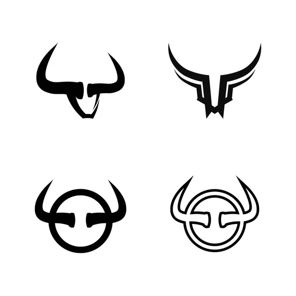 Буйвол Корова Буйвол Логотип Шаблон Символов Иконки Приложения — стоковый вектор