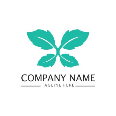 Ağaç logosu vektör illüstrasyon tasarımı. Ağaç logosundan bir ağaç şablonunun vektör silueti ve yaşam tasarımı illüstrasyonunun kök ağacı