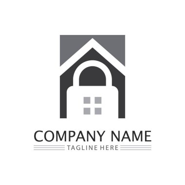 anahtar ve kilit simgesi logosu ve sembol vektör tasarımı Grafiksel