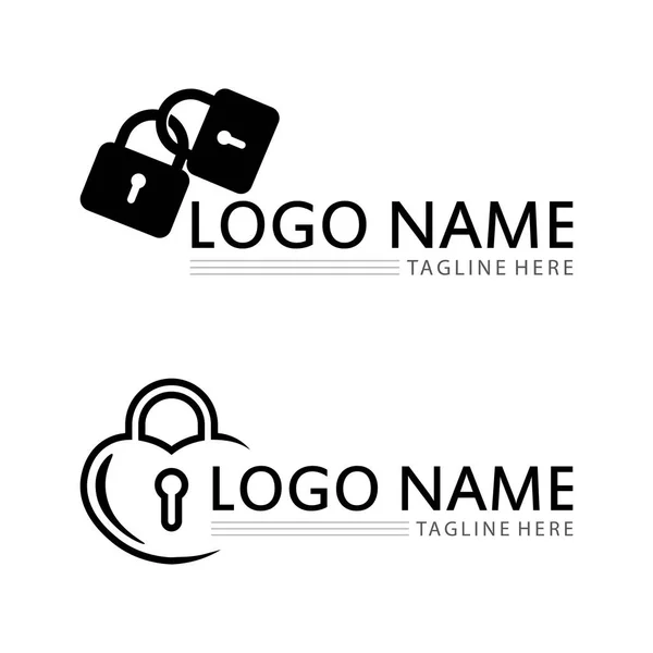 Chave Bloqueio Ícone Cadeado Logotipo Símbolo Vetor Design Gráfico —  Vetores de Stock