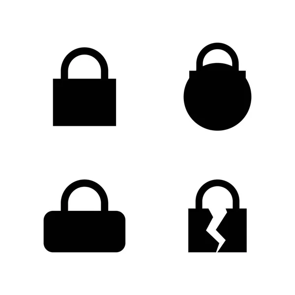 Key Lock Icon Padlock Logo Symbol Vector Design Graphic — Stock Vector