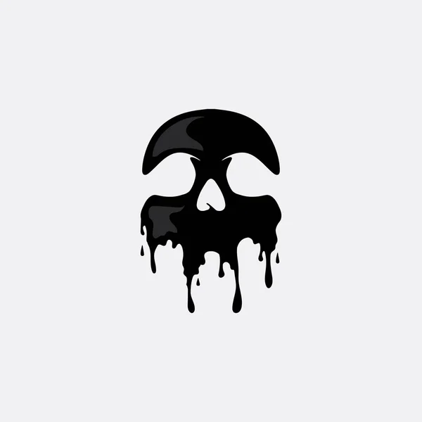 Cráneo Huesos Icono Logotipo Diseño Vector Gráfico Ilustración — Vector de stock