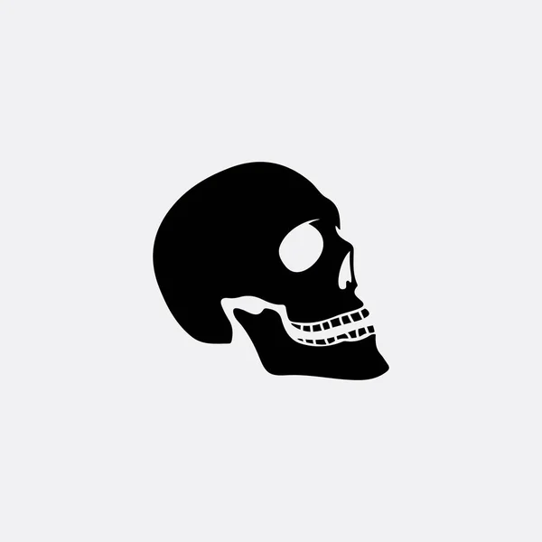 Schädel Und Knochen Symbol Logo Design Vektor Grafik Illustration — Stockvektor