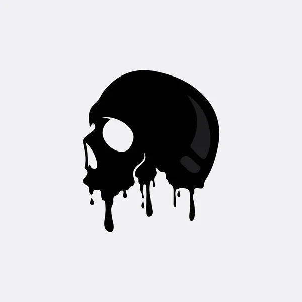 Icône Crâne Logo Dessin Illustration Graphique Vectorielle — Image vectorielle