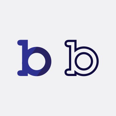 b yazı tipi simgesi ve b harfi logo vektörü. B logo simgesi tasarım şablonu.