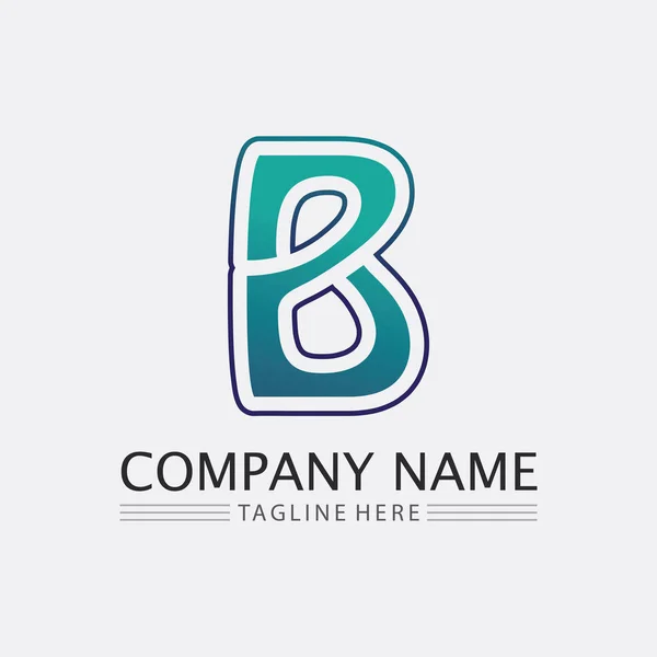 B字体图标和字母B标识矢量 B标志图标设计模板 — 图库矢量图片