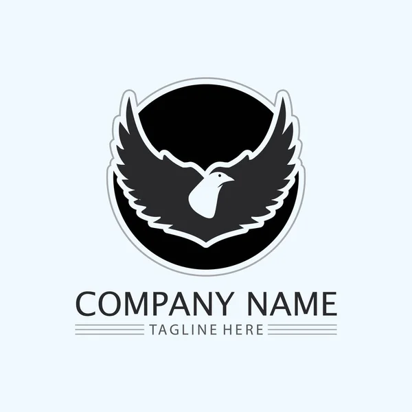 Bird Wing Dove Logo Template Vector Illustration — Stock Vector