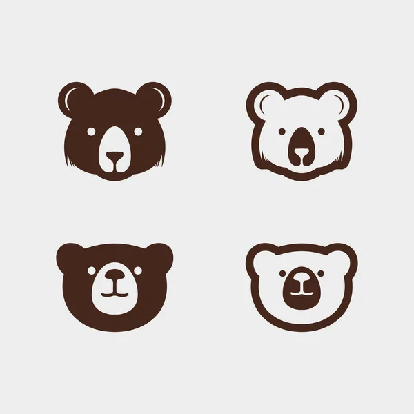Logotipo Urso Desenho Vetor Animal Ilustração Gráfica — Vetor de Stock