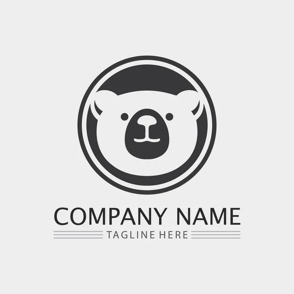 Logotipo Urso Desenho Vetor Animal Ilustração Gráfica —  Vetores de Stock