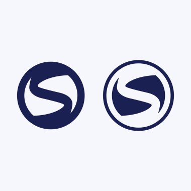 S harfi logo tasarım vektörü
